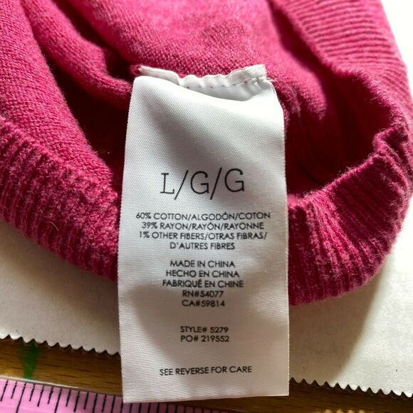 Cabi Cartwheel Pullover Boxy Pink Lagenlook Sweater Large - Picture 5 of 6